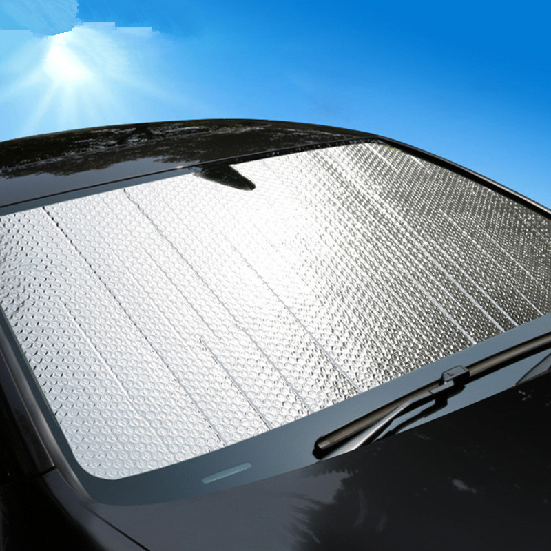 Manufactor Direct selling automobile Aluminum Sun block summer Sunscreen Sunshade Before the file 130*60 Car Accessories