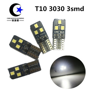 Ebay hot selling T10 6SMD 3030 decoding CANBUS double-sided LED width light new license plate light reading light