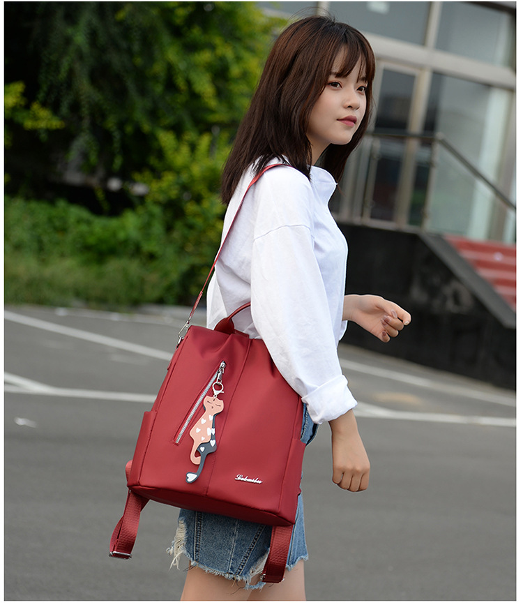 Polyester Lining Material Waterproof Letter School Daily Women's Backpack Functional Backpack