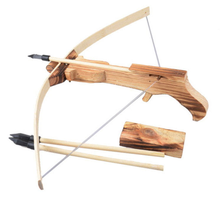 儿童玩具弓箭弩木头男孩木制射箭手工木质套装室内软弹箭射击中弩|ms