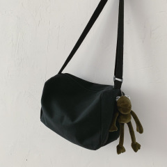 Large-capacity bag for women 2022 autumn and winter new versatile wide shoulder bag trendy Korean version student canvas bag crossbody bag