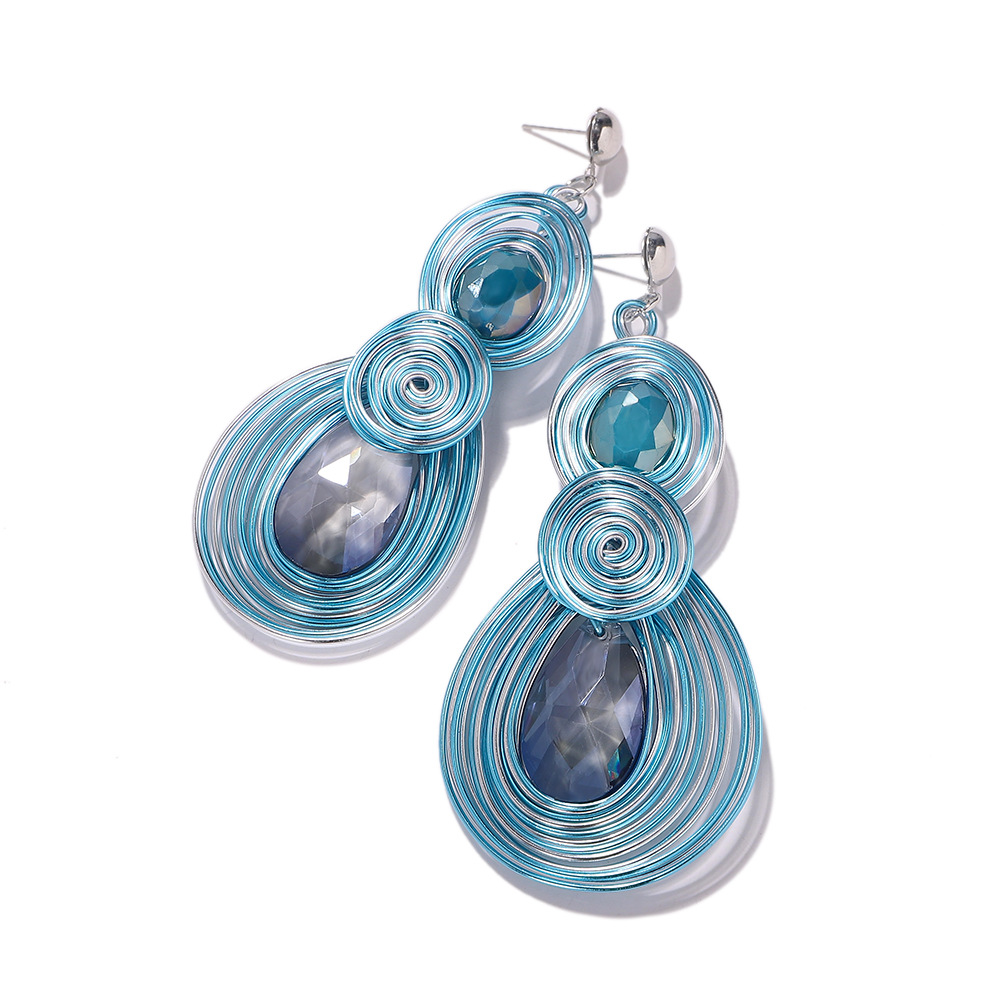 Colorful Alloy Earrings Korean New Candy-colored Earrings Fashion Earrings Accessories display picture 3