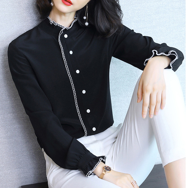 Silk Shirt Women New Fashion Shirt Silk Blouse  