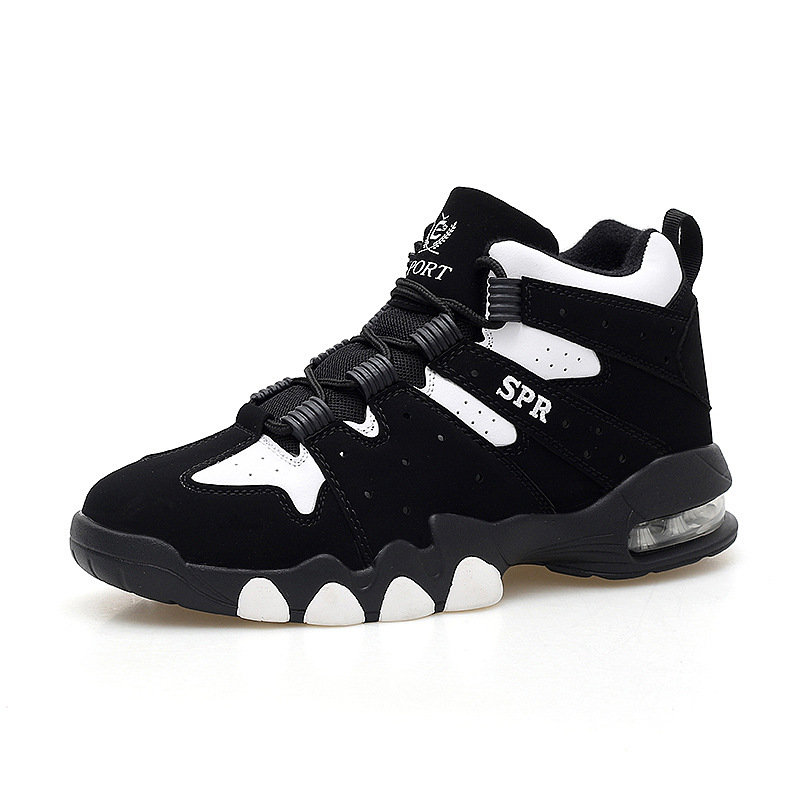 2017新款戶外高幫籃球鞋男 潮男氣墊減震休閑運動鞋男鞋廠家直銷