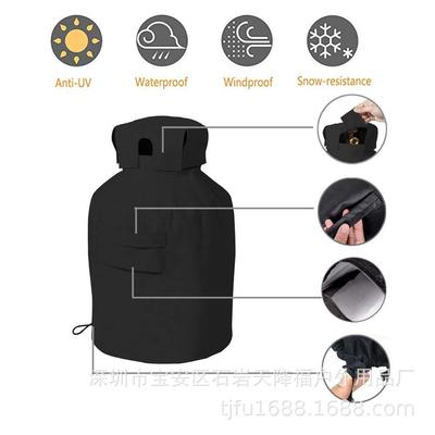 亚马逊热卖 户外煤气丙烷瓶防尘罩 420D牛津布 黑色 Tank Cover|ru