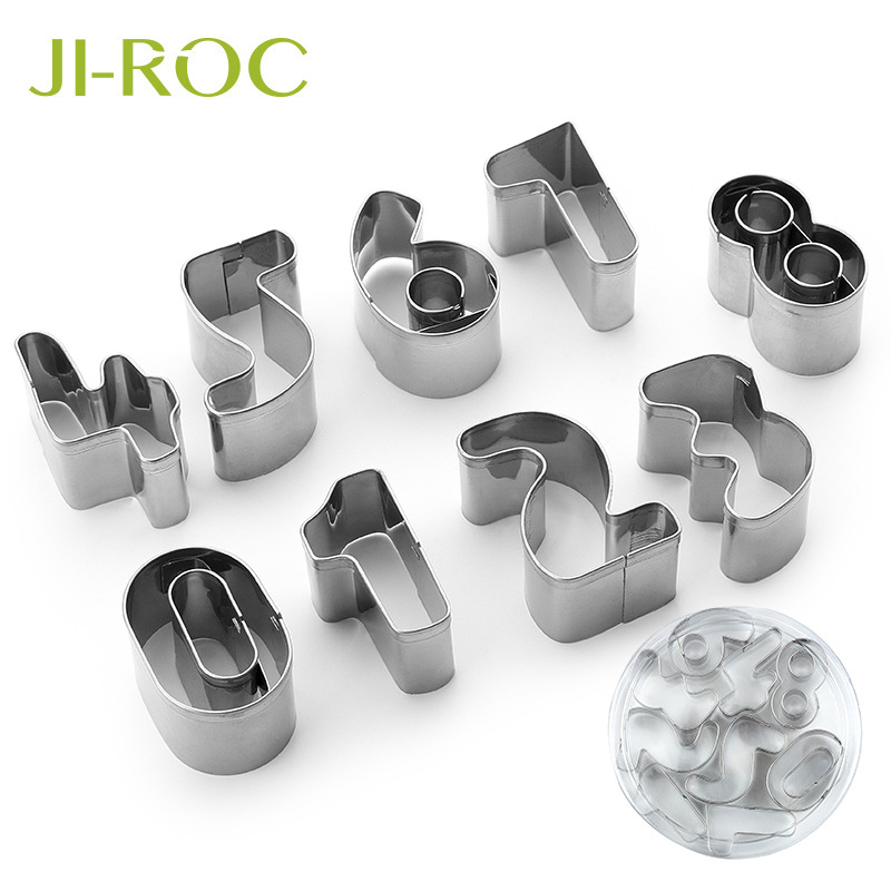 烘焙饼干模具 diy手工创意不锈钢数字模 不锈钢曲奇饼模蛋糕切模|ru