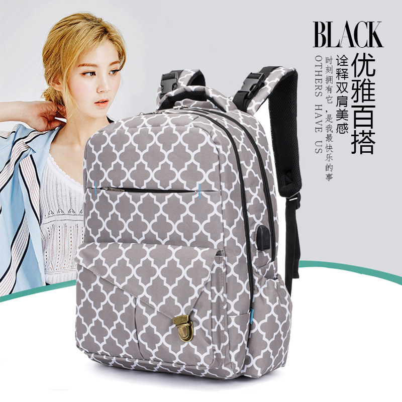 Amazon Explosive money multi-function Baby knapsack leisure time fashion Shoulders Mummy Bag High-capacity Diaper Bag customized