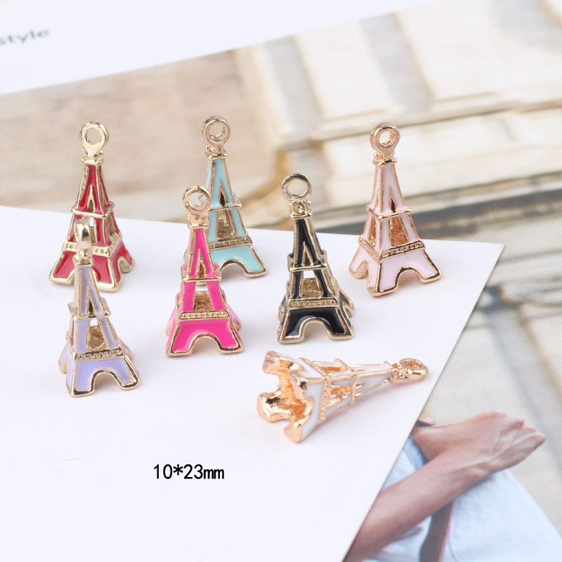 Pendant Jewelry Making Type 10 PCS/Package Metal Tower Pendant Charms Bracelets Jewelry Accessories