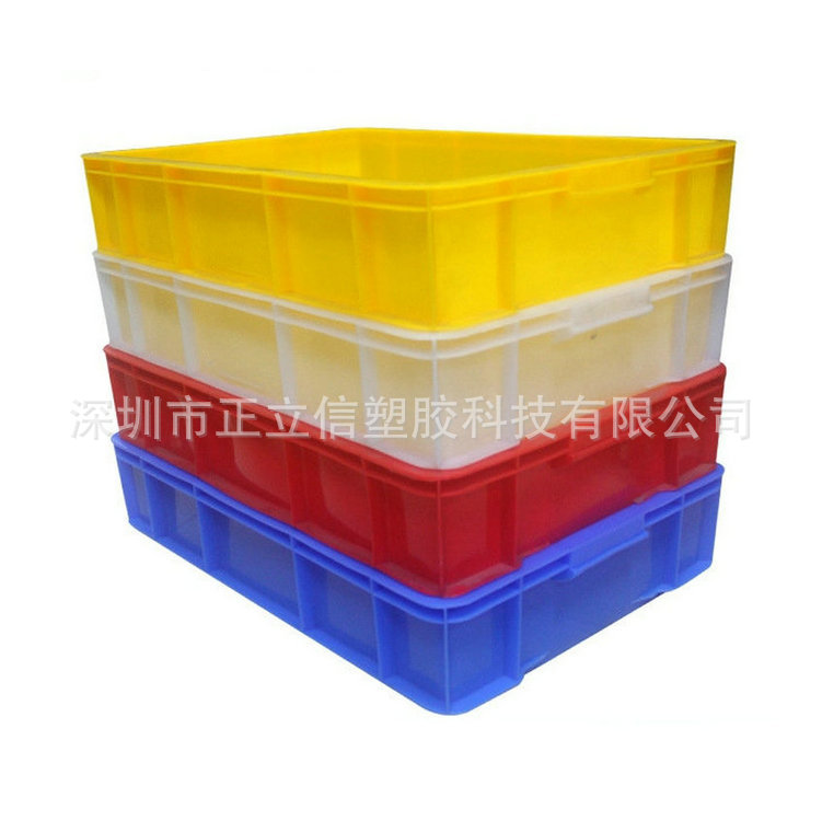 蓝色周转箱塑料 68*42*17加厚物流箱工业塑料箱 PE食品级箱子