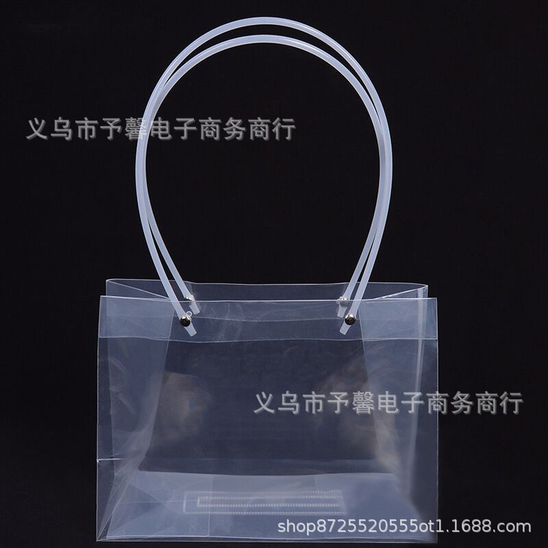 雪花酥手提袋 糖果月饼包装袋 PP透明礼品袋 化妆品袋 25*12*18cm