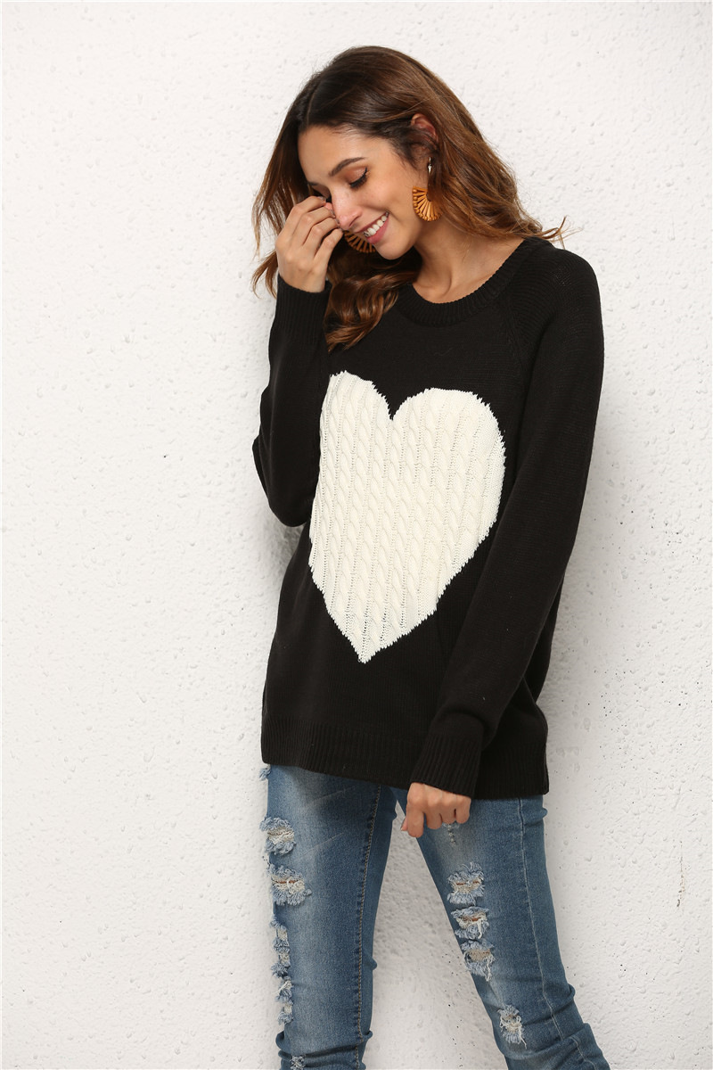 Women's Sweater Long Sleeve Sweaters & Cardigans Hollow Out Fashion Heart Shape display picture 18