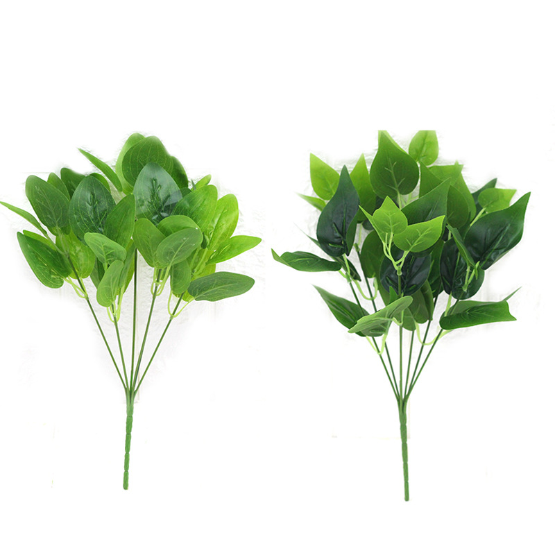 仿真綠植盆栽植物綠羅葉 塑料假花室內(nèi)綠化景觀植物配材