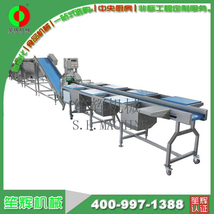 批发不锈钢 流水式洗菜机涡流清洗机可配套生产线 生产厂家