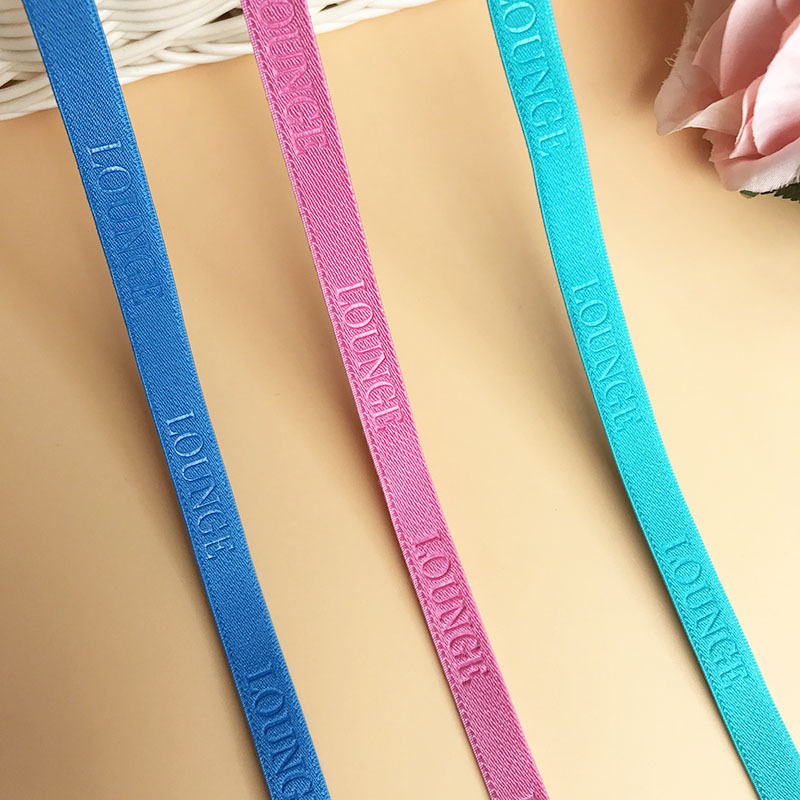 厂家专业压字做货文胸吊带松紧带压花提花压纹织带来料压字辅料