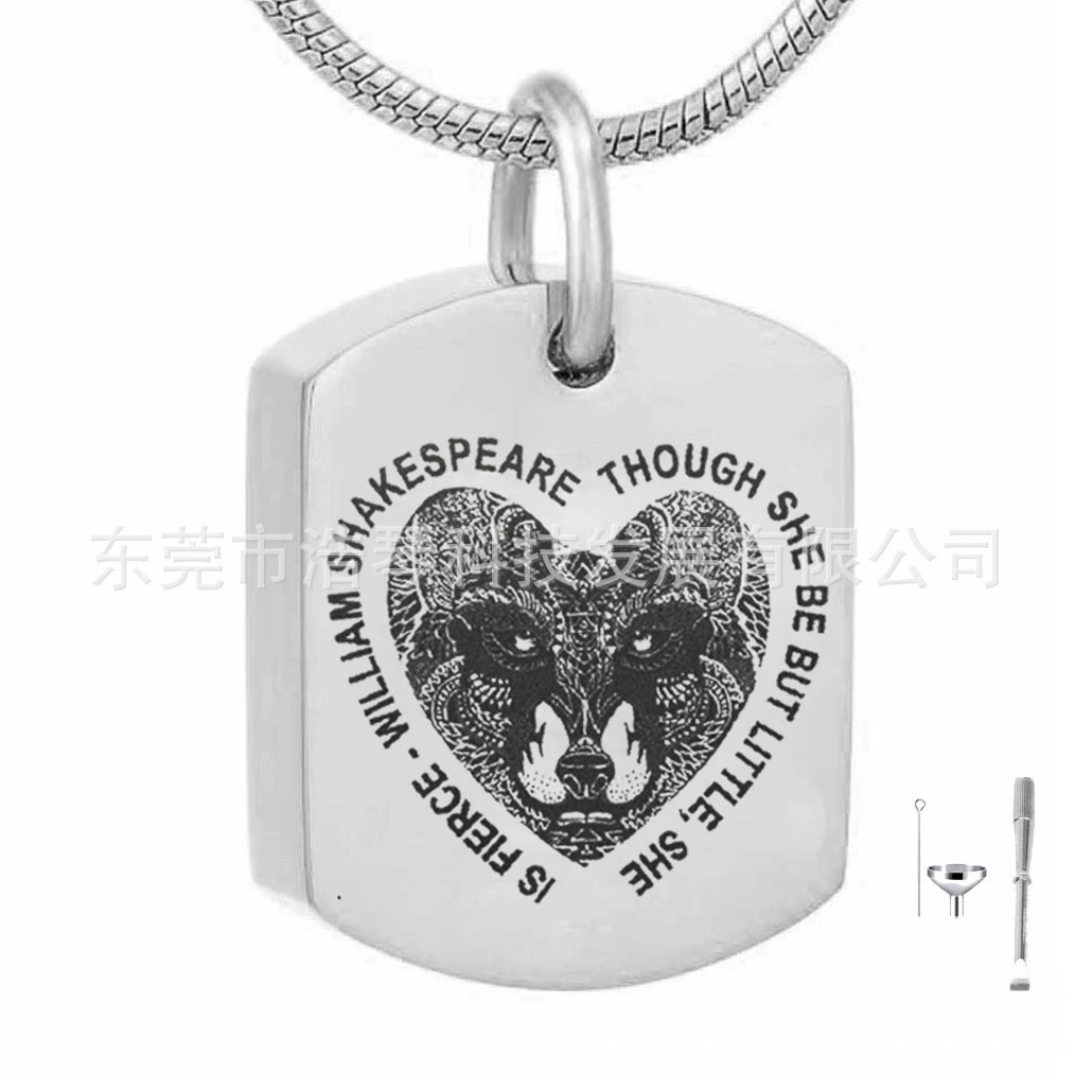 Европейская и американская мода флакон духов памятные ПЭТ пепел ожерелье гравировка пепел банку кулон кремации ювелирные изделия