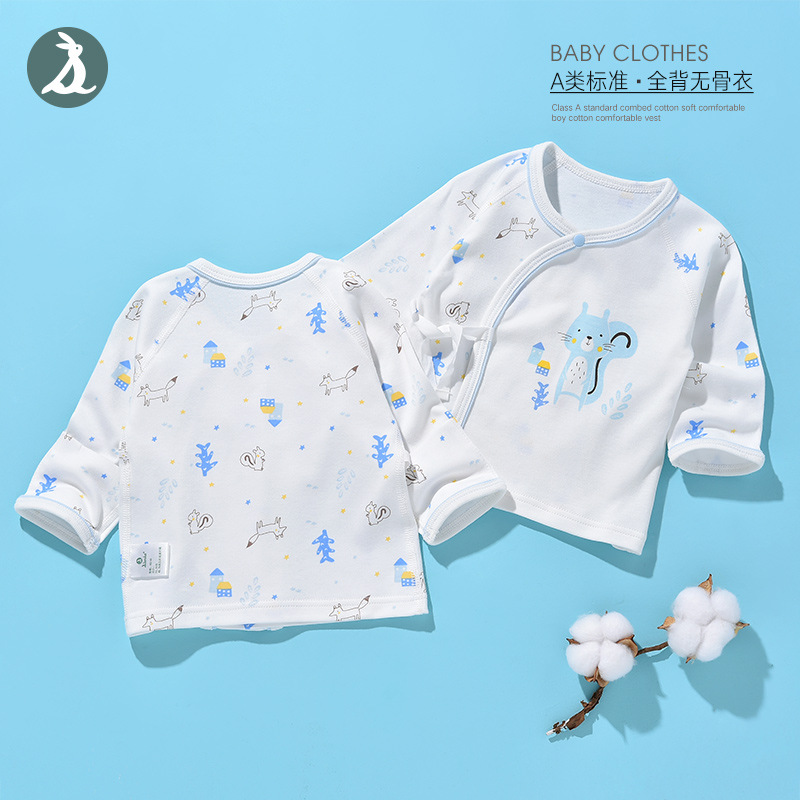 spring clothes baby Monk clothes Newborn Half-back clothing 0-3 A month Partial Shirts baby Newborn Home Furnishing Jacket 2 Set of parts
