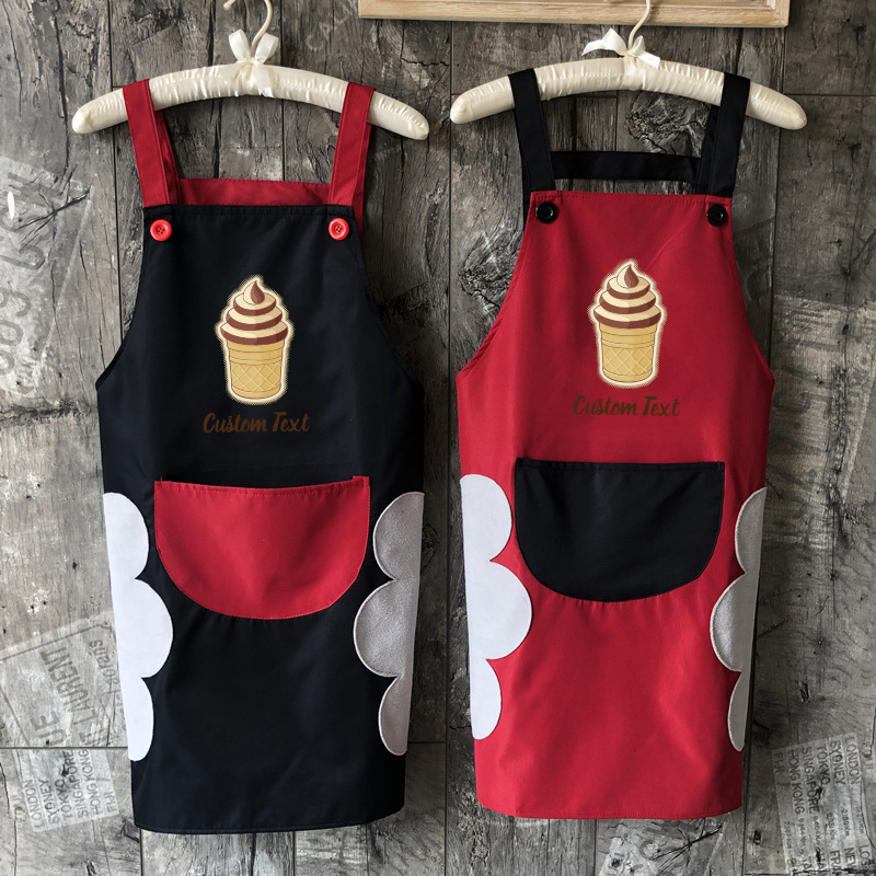 Delantal de mano borrable impermeable toalla de mano bata casa cocina a prueba de aceite moda coreana adulto cintura creativa personalizada