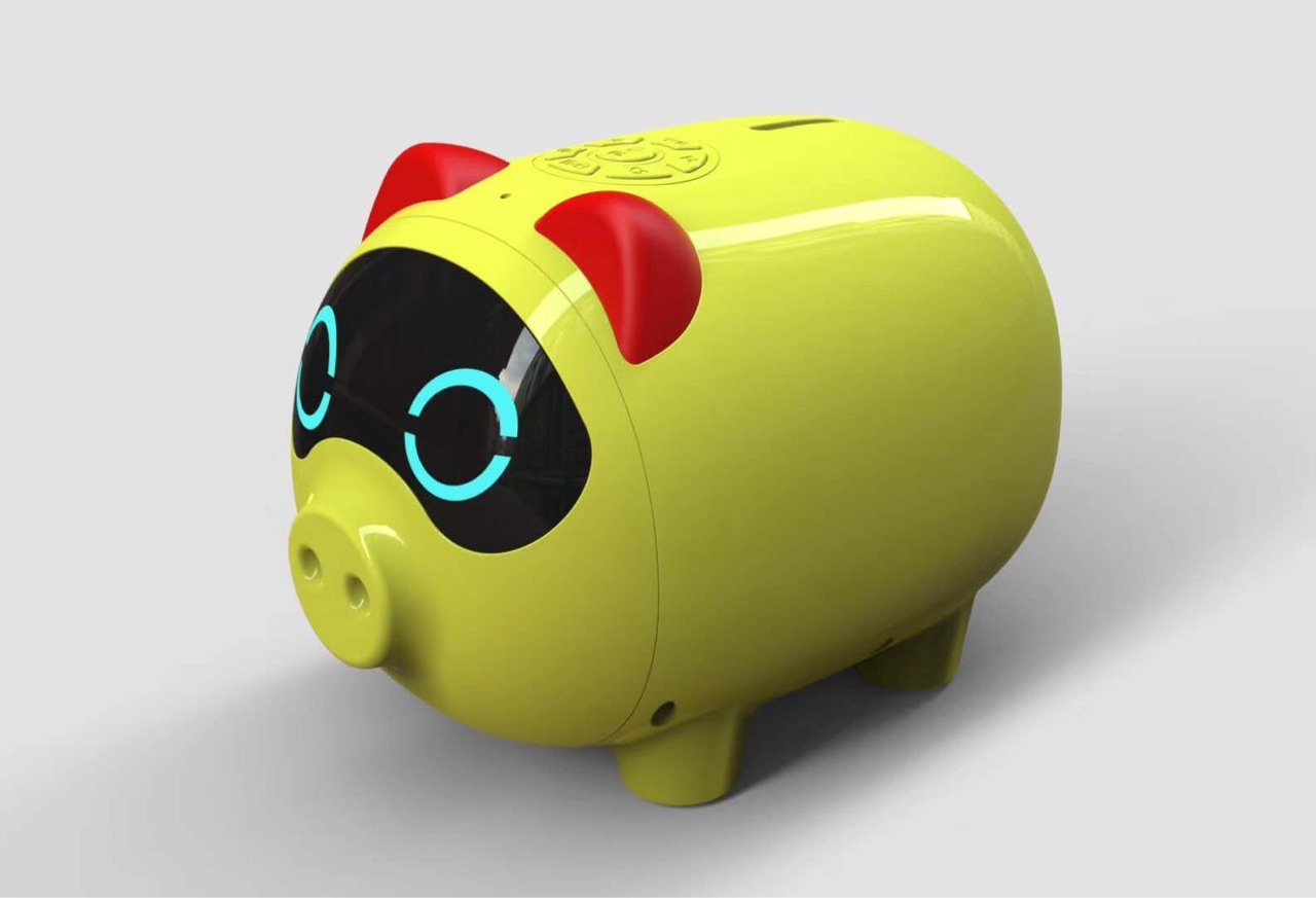 发财猪智能机器人 WiFi早教机语音唤醒打断对话 益智玩具带储钱罐