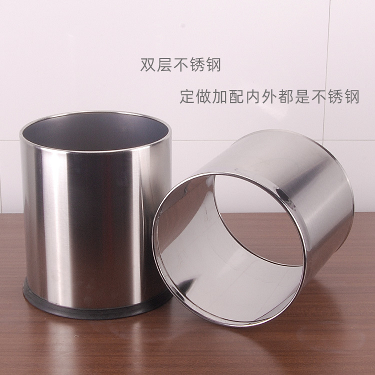 单层烤漆垃圾桶 酒店不锈钢客房垃圾桶 双层房间桶 5.jpg