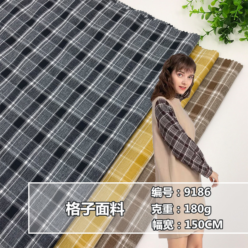 现货高品质JK制服格子布 秋冬男女装衬衫 发卡头饰雪纺新款面料