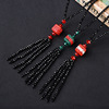 Crystal, long universal sweater, fashionable high-end accessory, necklace, simple and elegant design, internet celebrity