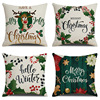 Snowflake elk Christmas tree Print cushion pillow cover