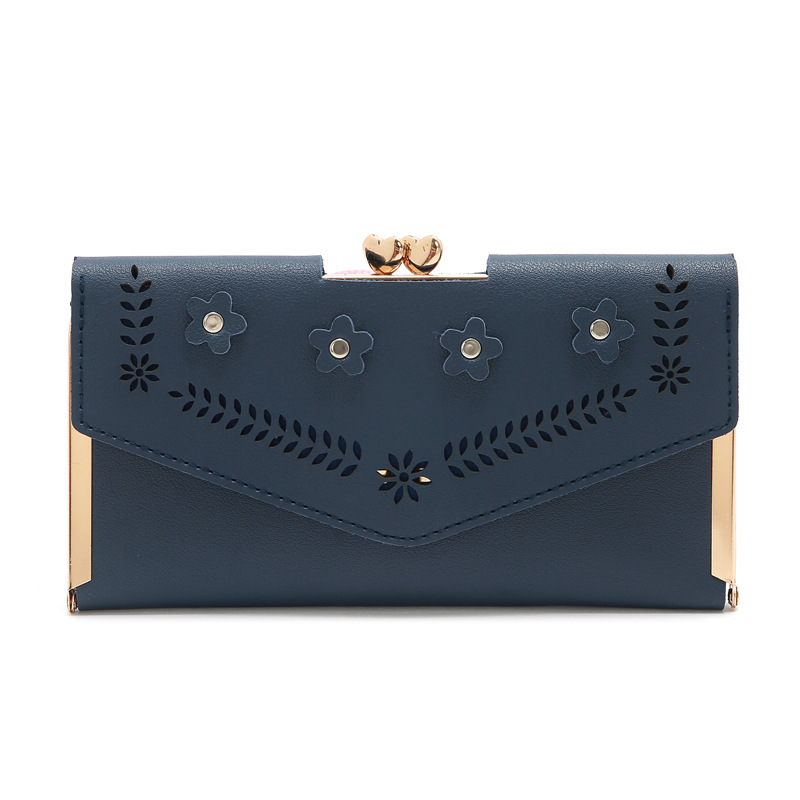 Korean Hollow Flower Long Clutch Bag Wholesale display picture 21