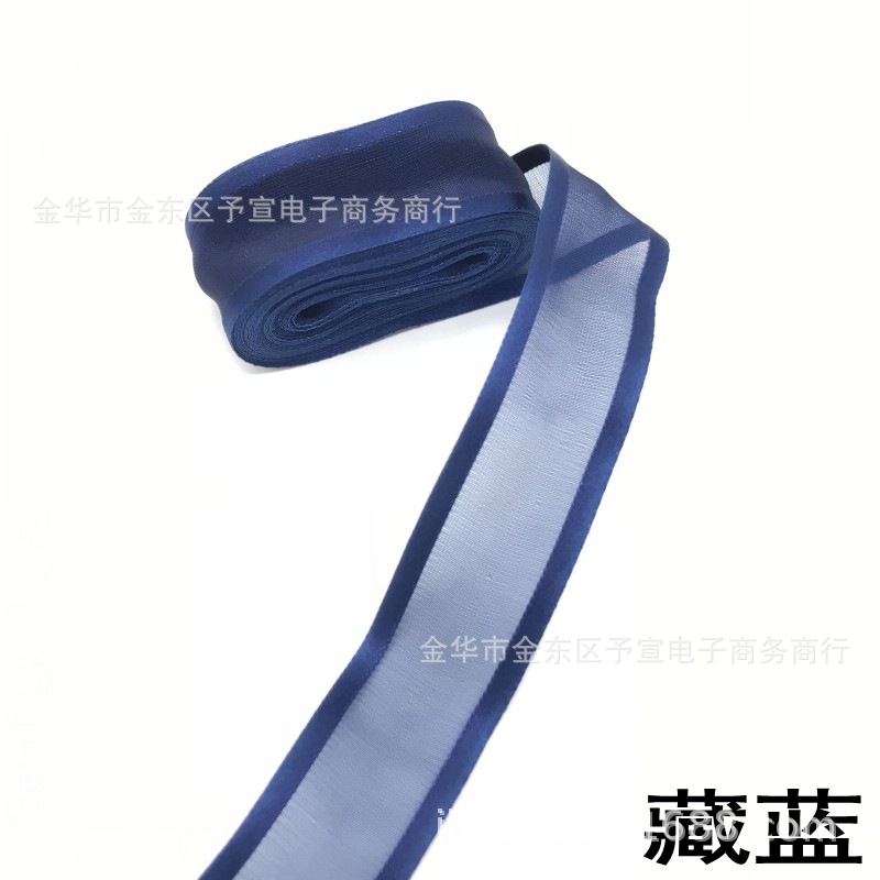 100 código 25mm borde ancho gasa de nieve cinturón gasa DIY hecho a mano al por mayor flores cinta Correa Accesorios