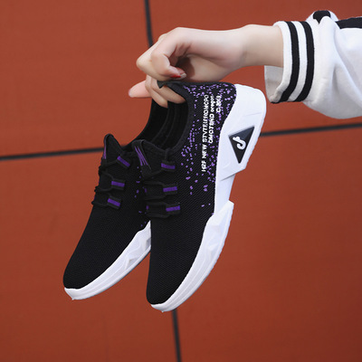 19新款春季透气休闲鞋老北京布鞋飞织布面学生运动跑步鞋韩版|ru