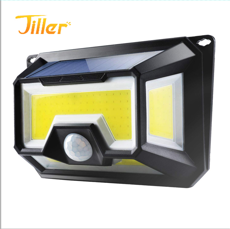 亚马逊新款太阳能壁灯户外防水人体感应花园庭院景观路灯