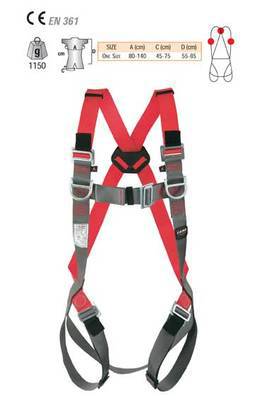 CAMP坎普124702欧标高空作业全身安全带消防救援II类五点式吊带