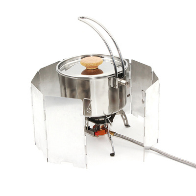 亚马逊直供野营挡风板 户外炉头挡风板 亚马逊爆款9片迷你防风板|ms