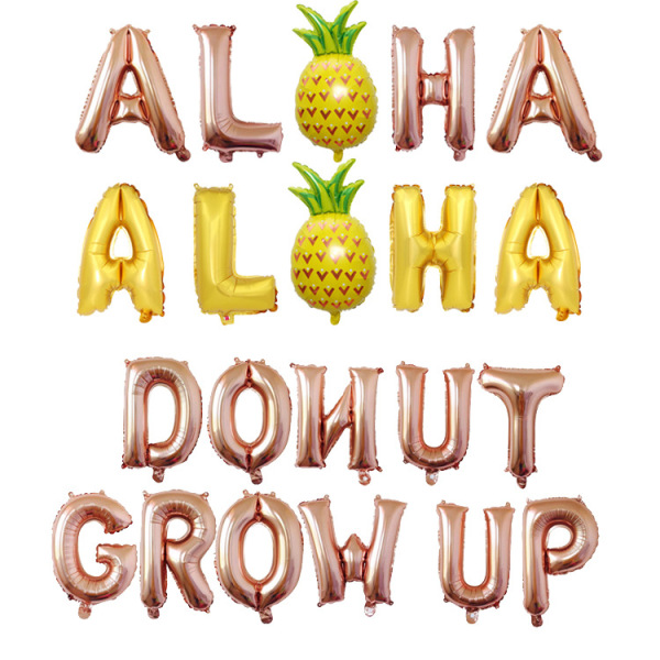Amazon party decorative supplies pineapple Aloha set Donut GRIW UP…