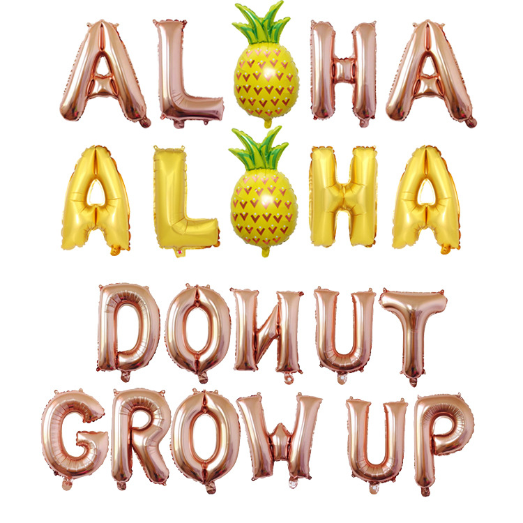 Amazon party decorative supplies pineapple Aloha set Donut GRIW UP…