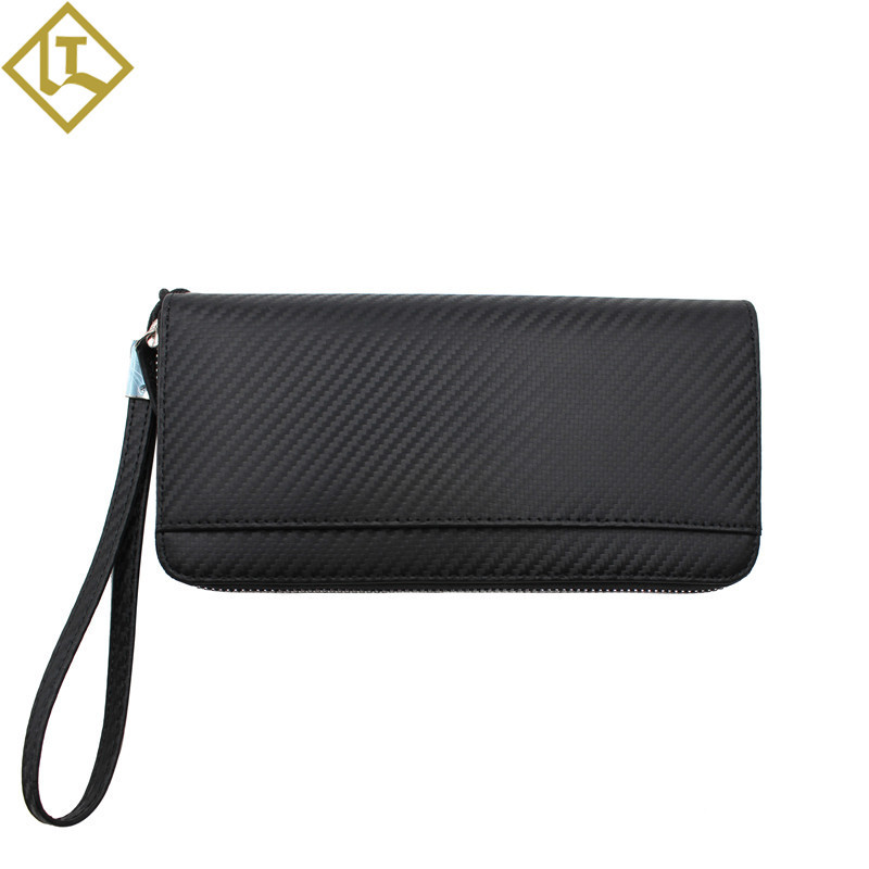 日本真皮男士手拿包 撞色多功能長款錢夾防盜刷rfid商務長錢包男