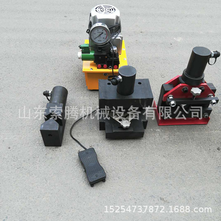 液压角钢三合一加工机多功能切断折弯剪角CAC-756 角铁局部剪切机