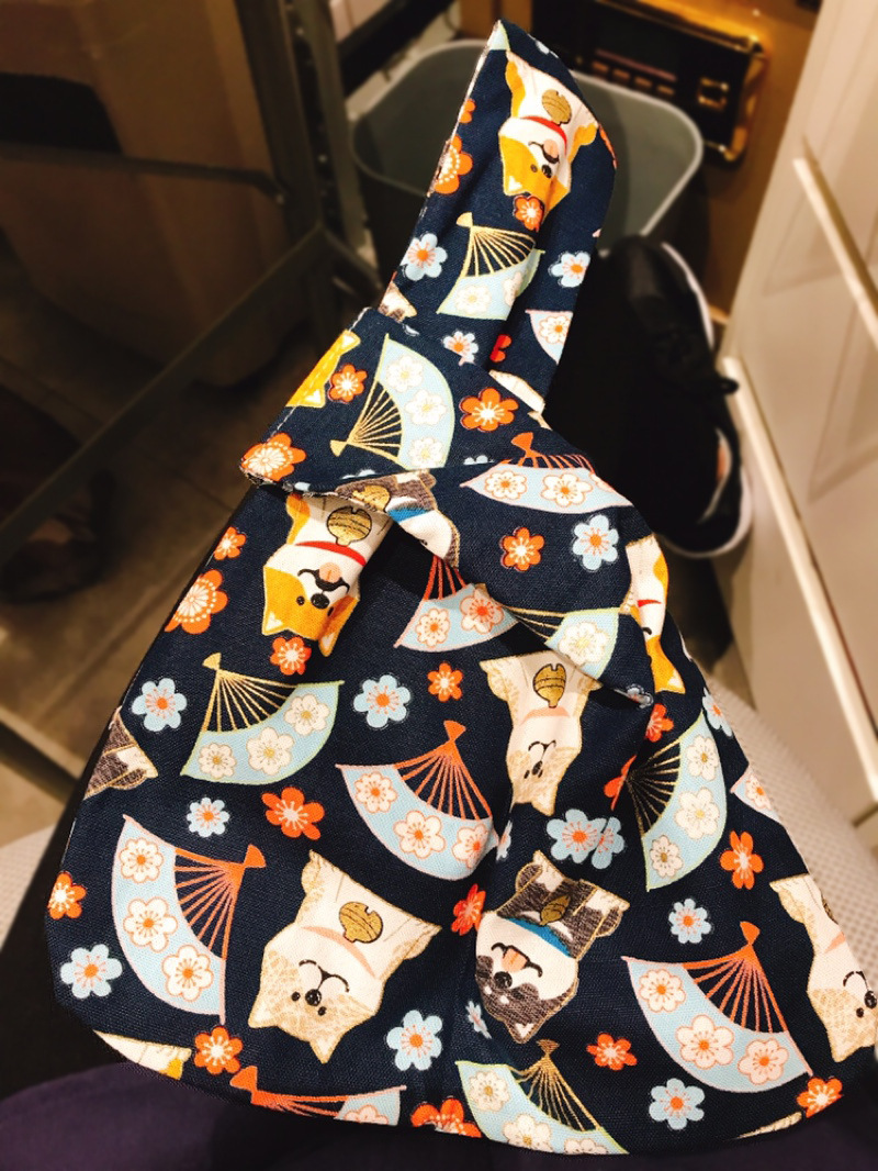 日式帆布手腕包定卡通INS风学生套结手挽袋棉布袋来图LOGO收纳