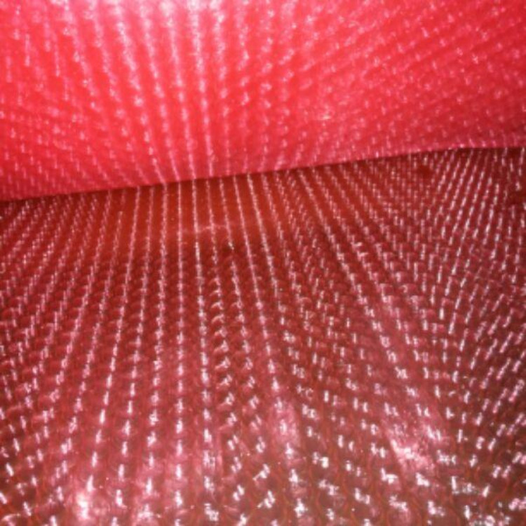 红色防静电气泡膜气垫膜泡泡片袋加厚防震快递打包膜泡沫垫包装膜