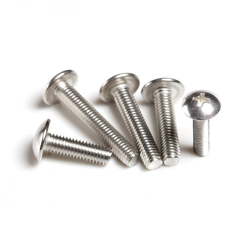 Factory price direct sales 304 stainless steel large flat head machine wire screws TM umbrella head screws cross large flat head screws M3-M6
