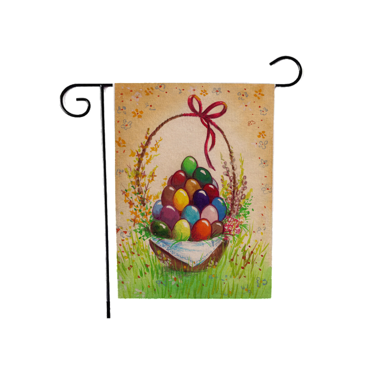 75g Weight Flag Event & Party Supplies 1 Piece, 47*32cm Quantity Linen Material Easter Festival Rabbit, Letter Pattern Cute Style Easter Cute Rabbit Letter Linen Flag Party Supplies Decorations 1 Piece 47*32cm 17
