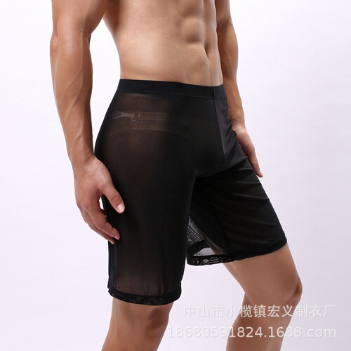 Sexy underwear for men and women, mesh mid-pants, low-waisted, hollow sailor, breathable and sexy