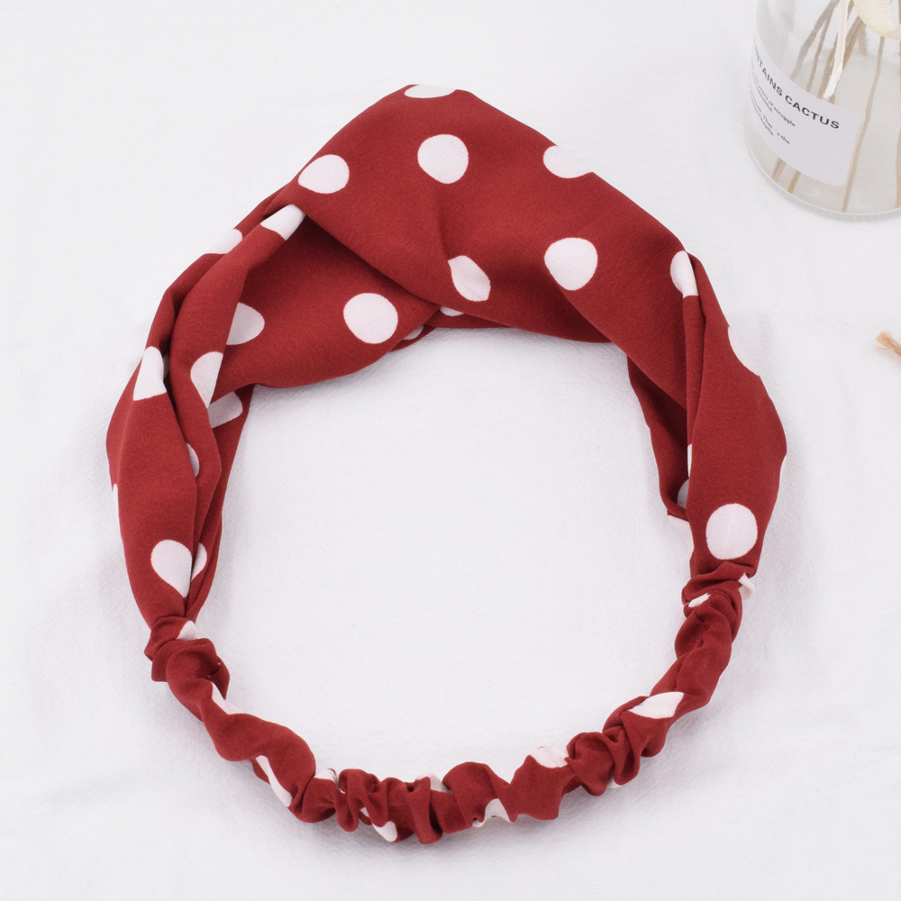 Korean Simple Polka Dot  Bohemian Polka Dot Headband Wholesale display picture 2