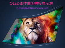 OLED曲面55寸显示屏55.0"WUXGA OLED 柔性拼接显示器，OLED拼接屏