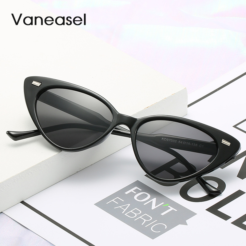 Nuevas gafas de sol estilo europeo y americano, gafas de sol triangulares tipo ojo de gato personalizadas, gafas de sol retro transfronterizas modernas y a la moda.