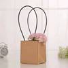 Retro Kraft paper flower reticule flower Flower Bag packing Bagged tearful Gift Bags Trapezoid square waterproof