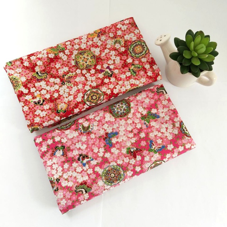 日系和风 烫金全棉 服装面料 桌布家纺沙发窗帘手工diy箱包布料