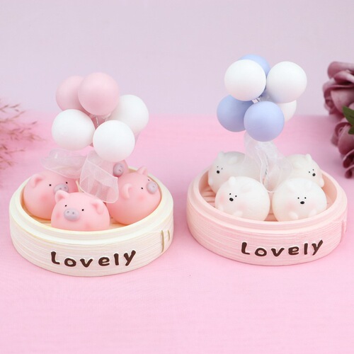 Creative Romantic Pig Mickey Mouse Balloon Car Interior Decor Car Ornament Baking Cake Decoration Ornament