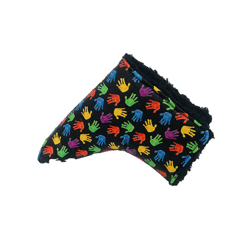 Cross-border hot-selling PU golf club cover, colorful waterproof foot-shaped straight putter cover, dropshipping from the source factory