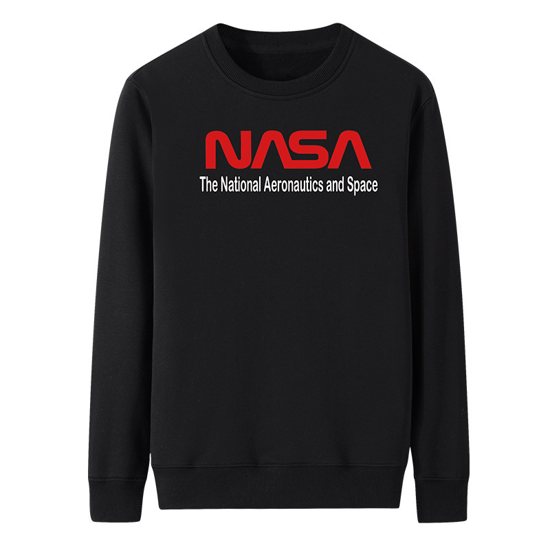 2019 Autumn and winter new pattern Men's T-shirts Socket Large knitting motion leisure time Long sleeve T-shirt NASA Joint Sweater