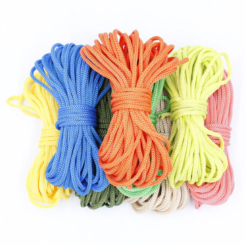 现货黑白彩色手提丙纶绳支持来样切割打头塑料金属头pp绳